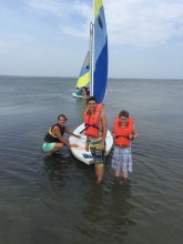 boys learning to sail