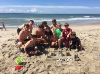 boys sand castle