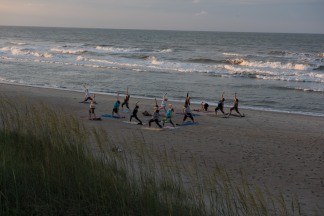 July 9 beach yoga
